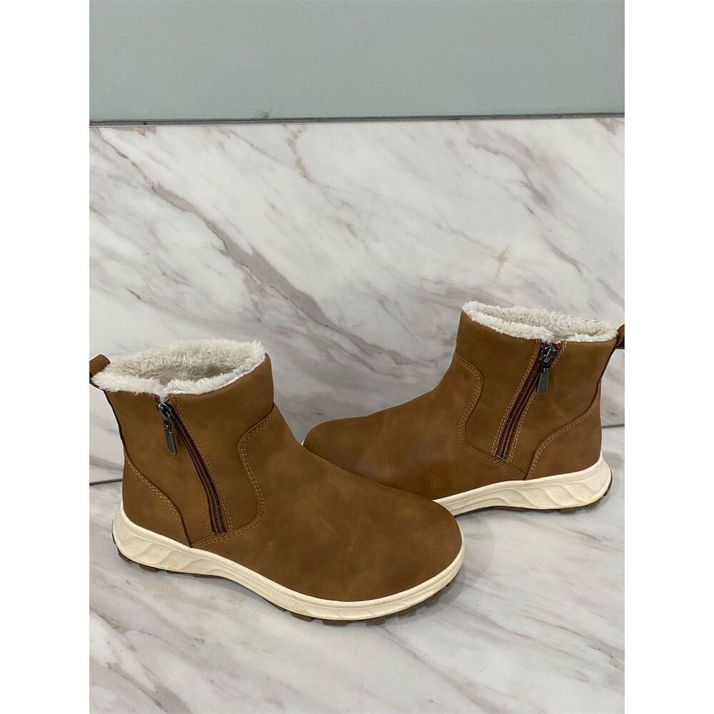 Khombu Women's  size 8 Sienna Brown Ankle Bootie Water-Repellent Winter Boots